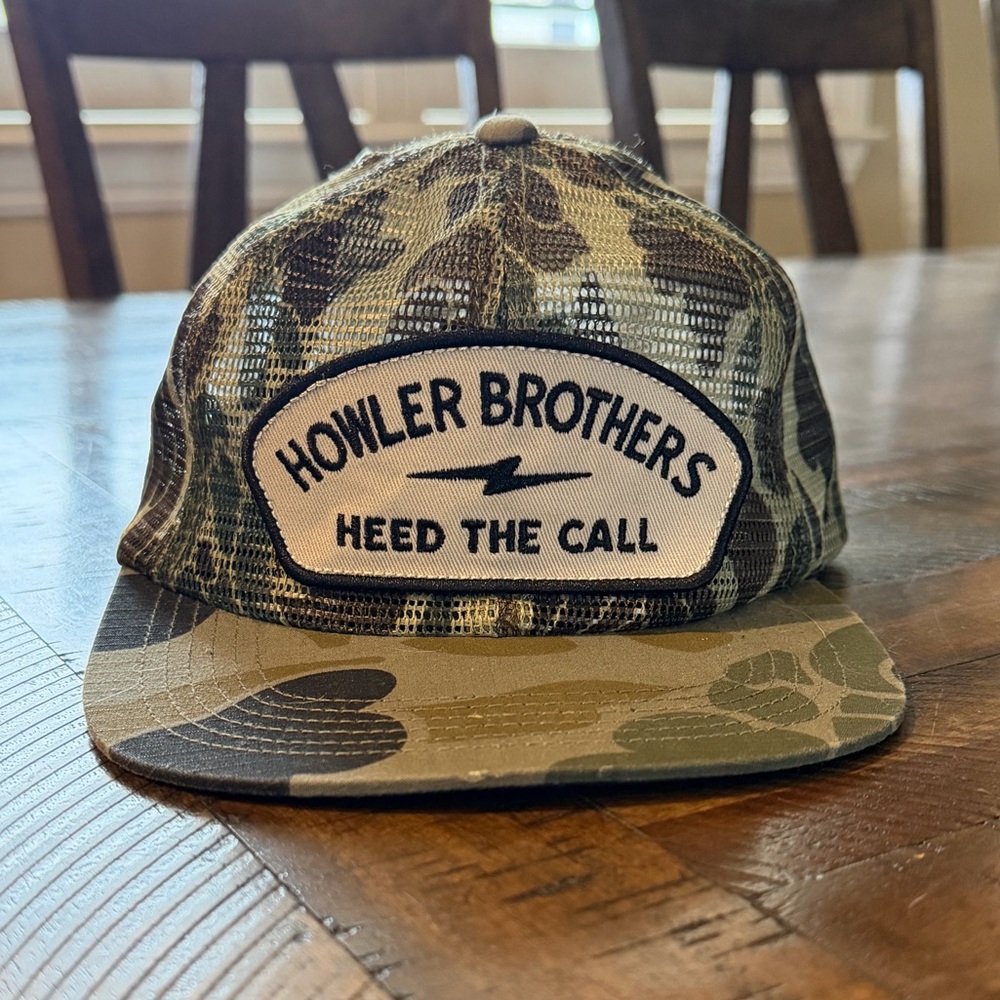 Howler Brothers Youth Camo Trucker Fishing Hat with Patch New - Picture 2 of 5